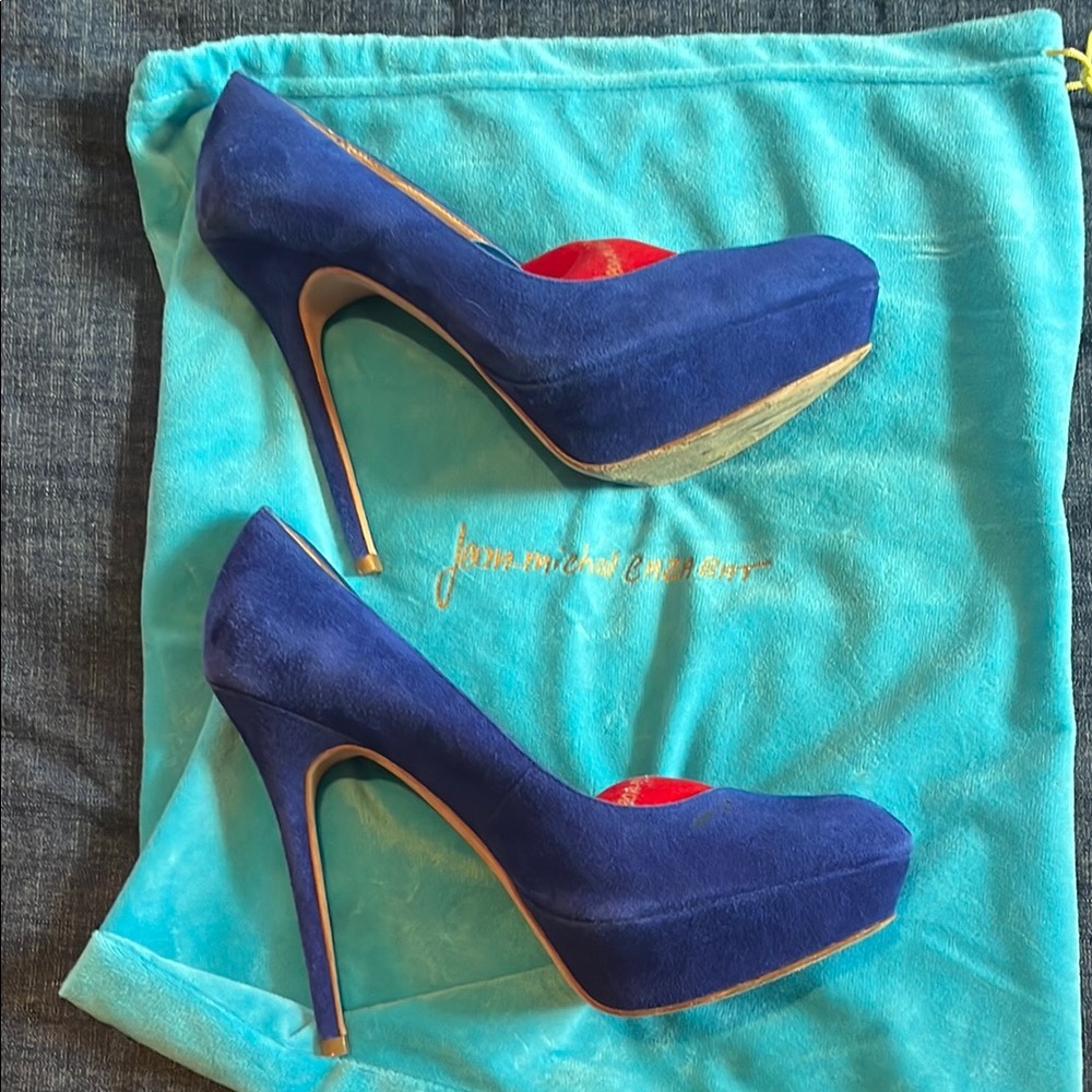 Jean-Michael Cazabat  Blue Suede Heels